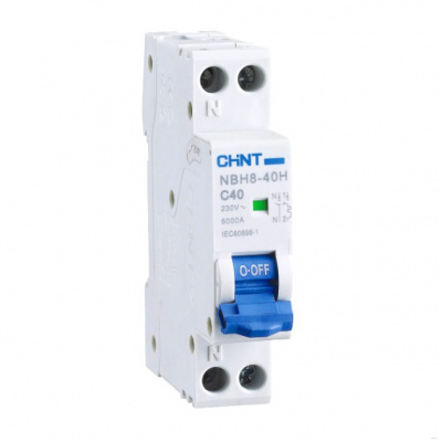 Фото NBH8-40 1P+N 25A 4.5kA х-ка C автоматический выключатель, аналог 296790CHINT(CHINT) ЭТК Оникс